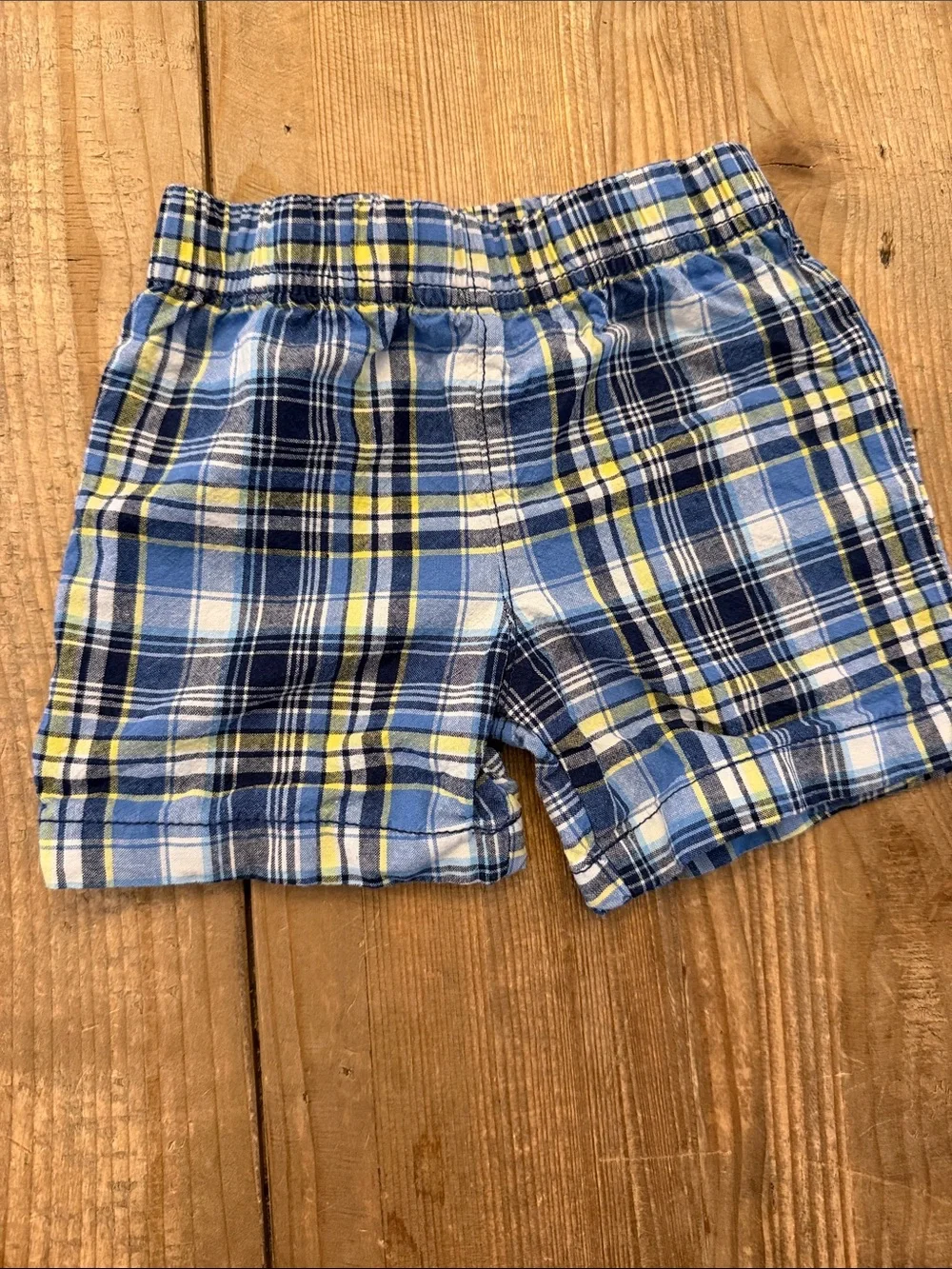Carter's Plaid Pull-On Shorts - Blue & Red
